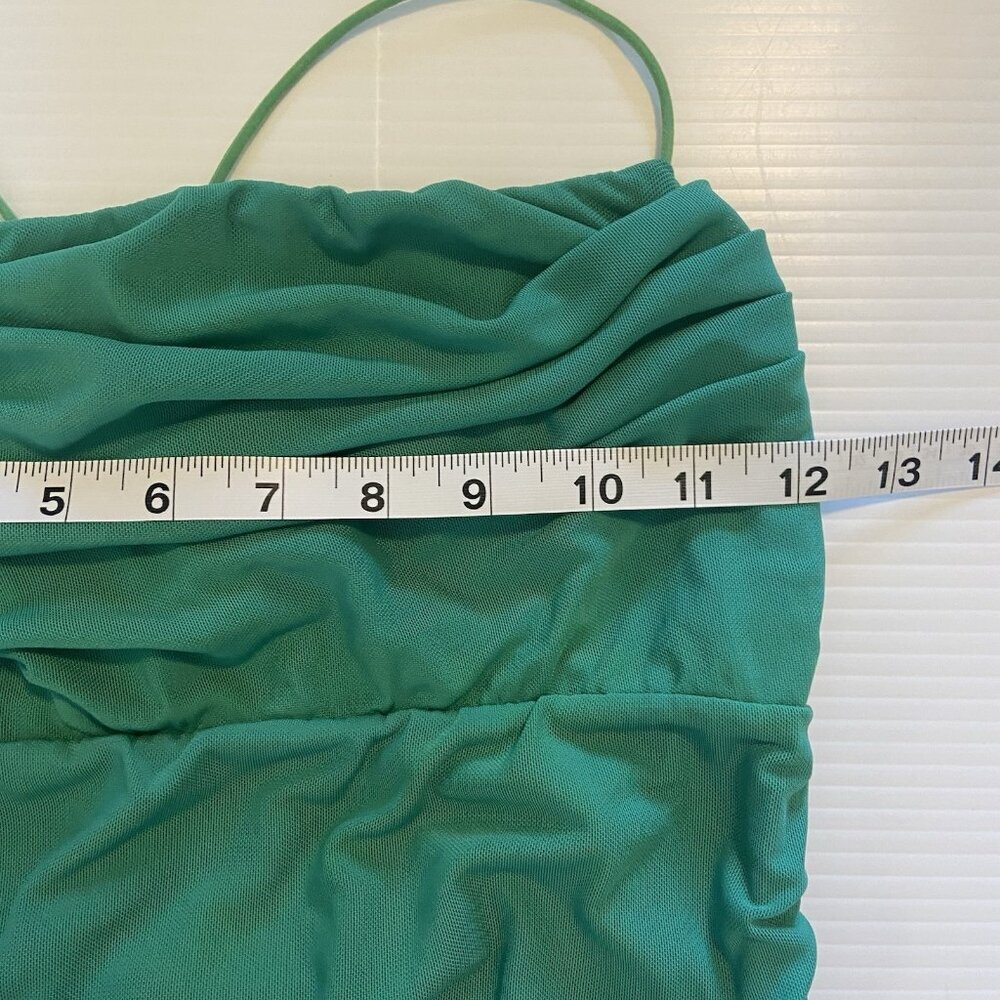 Princess Polly Singing In The Rain Green Mini Dress Size US 8 Bodycon Party Date - Picture 9 of 14